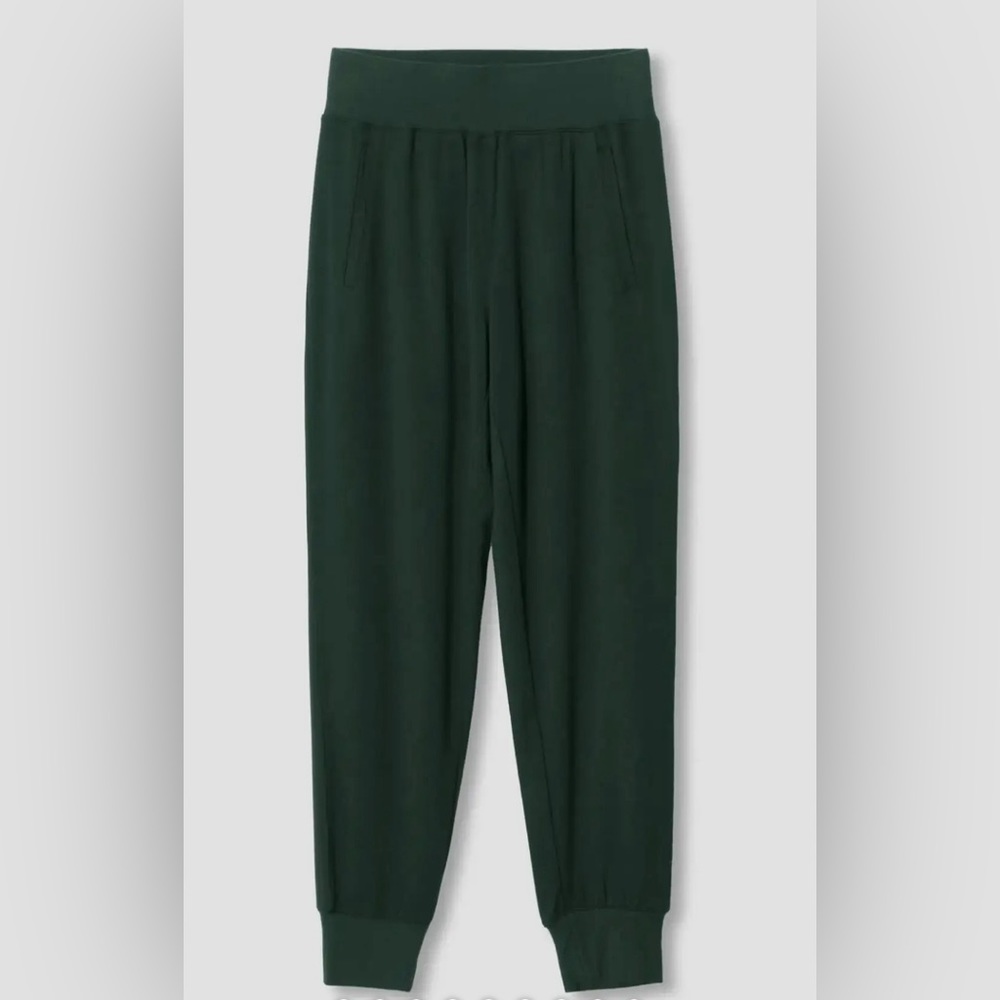 UNIVERSAL STANDARD 4XS (0-00) Bridget Luxe Fine Terry Jogger Forest Gree…